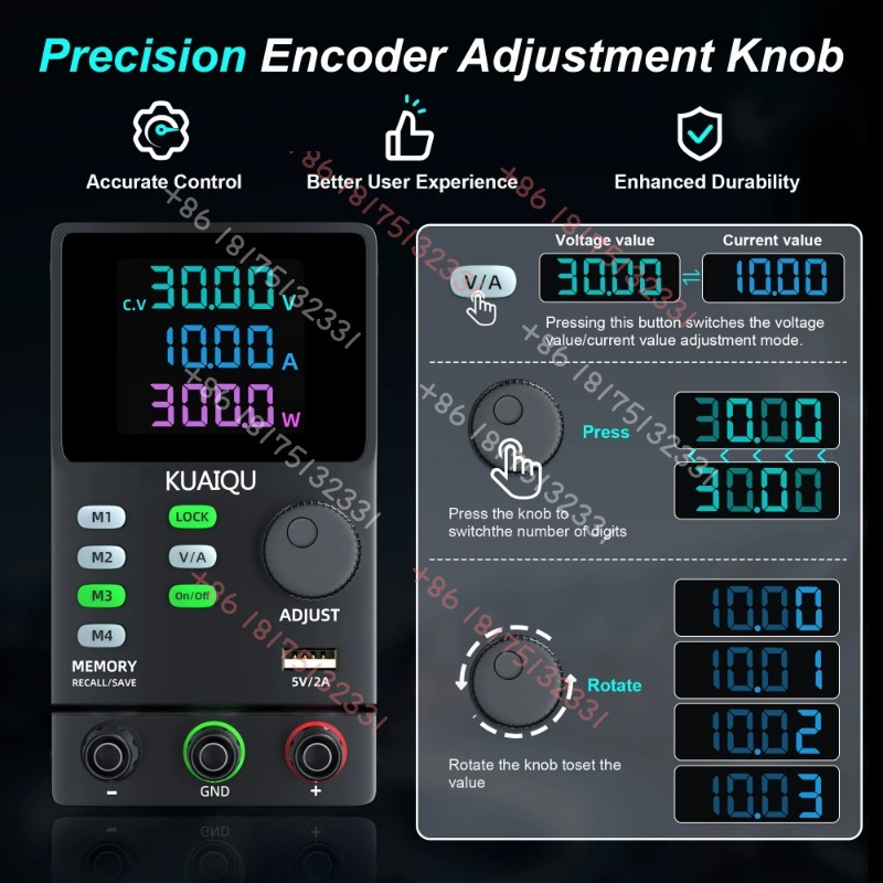 Alimentation CC réglable KUAIQ - Switching Dc Power Supply 300V 1A avis et prix
